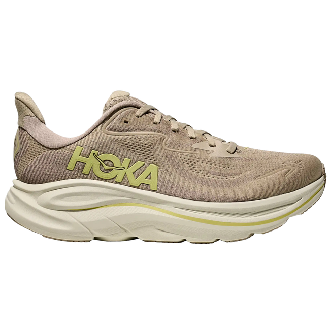 Side of Hoka Men's Clifton 10 Running Shoe in Raw Linen