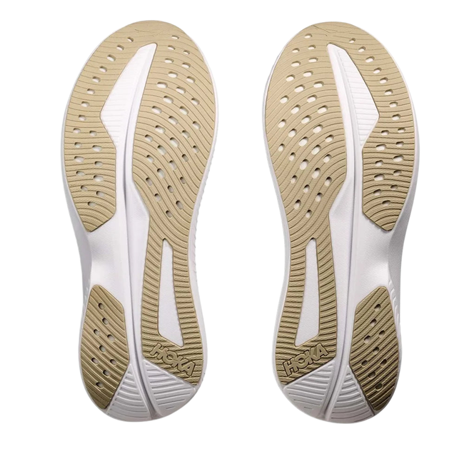 Soles of Hoka Men's Mach 6 Running Shoe in Succulent Fern