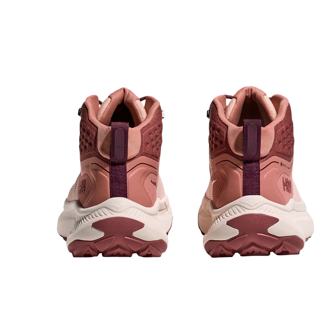 Heels of Hoka Women's Transport Hike GORE-TEX Hiking Boot in Rose Latte