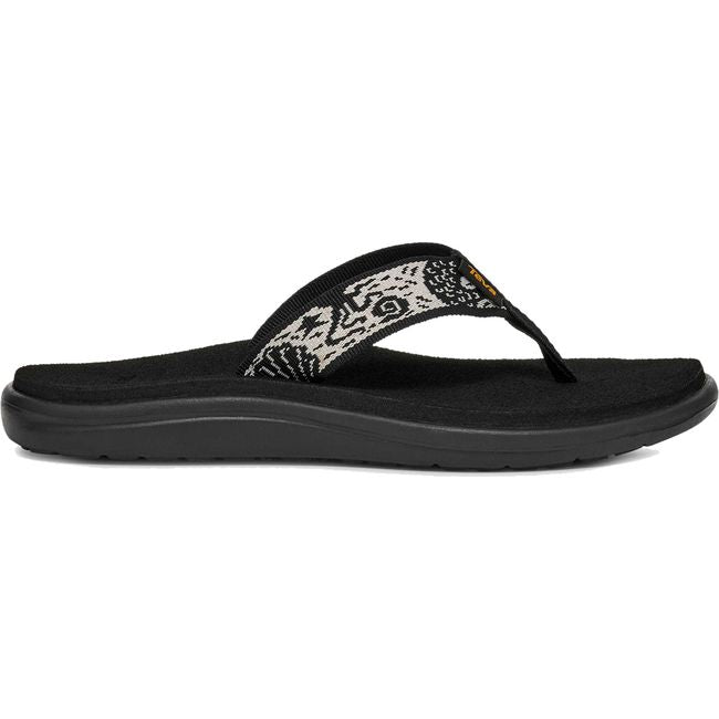 Lateral side of Teva Women's Voya Flip Flop in Sirena Black