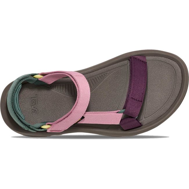Upper of Women's Teva Hurricane XLT2 Sandal in Root Multi Purple and Pink with velcro straps