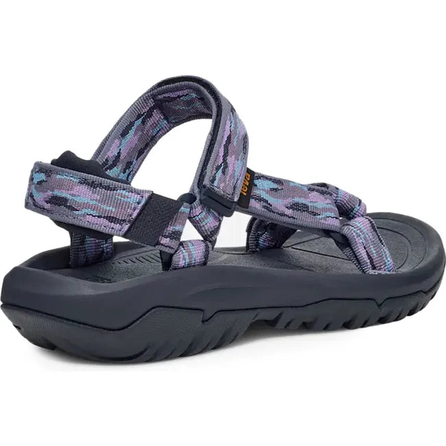 Heel of Women's Teva Hurricane XLT2 Sandal in Mesh Total Eclipse Gray, Purple, and Blue