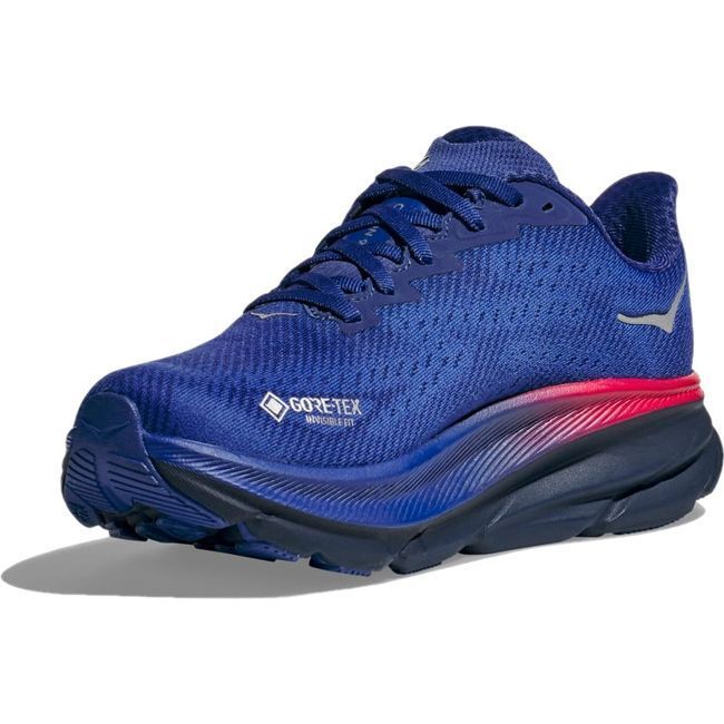 Hoka Women's Clifton 9 GTX Running Shoe DAZZLING BLUE/EVENING SKY 1141490-DBES