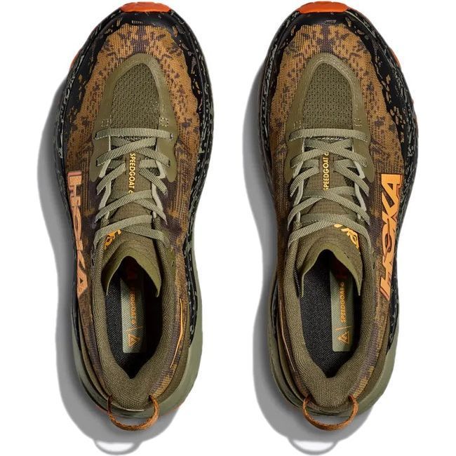 Men's Hoka Speedgoat 6 Trail Running Shoe Antique Olive/Squash 1147791-AQL