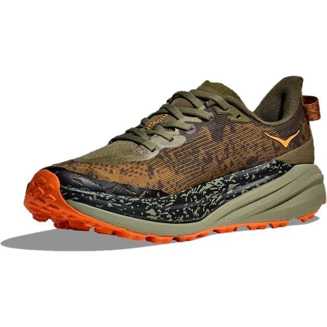 Men's Hoka Speedgoat 6 Trail Running Shoe Antique Olive/Squash 1147791-AQL