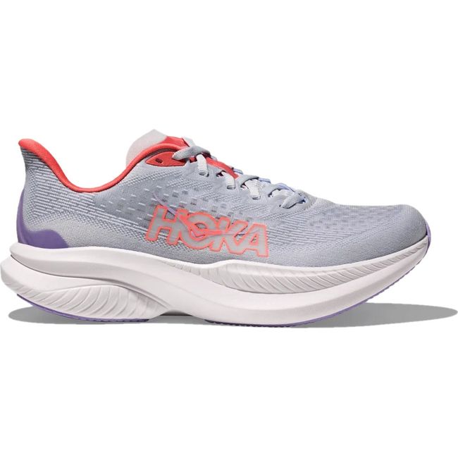 Lateral side of Hoka Women's Mach 6 Running Shoe in Pale Dusk Gull