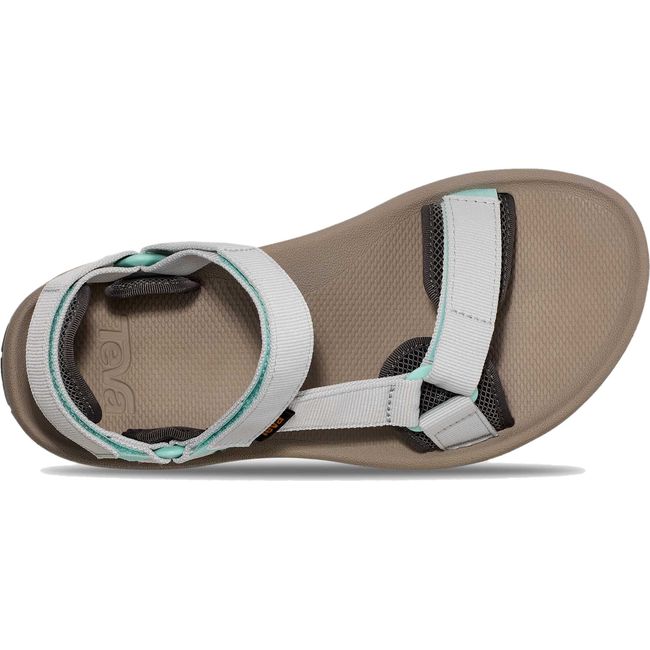 Upper of Women's Teva Hydratrek Water Sandal in Lunar Rock grey with velcro straps