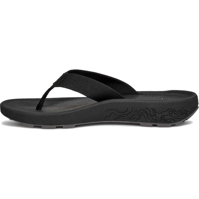Medial side of Women's Teva Hydratrek Water Flip Flop in Black