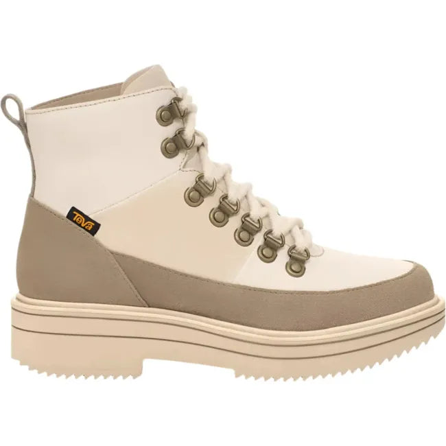 Lateral side of Women's Teva Midform Boot Patchwork Waterproof in neutral multi colors