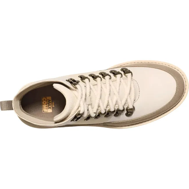 Top of Women's Teva Midform Boot Patchwork Waterproof in neutral multi colors with lace closure