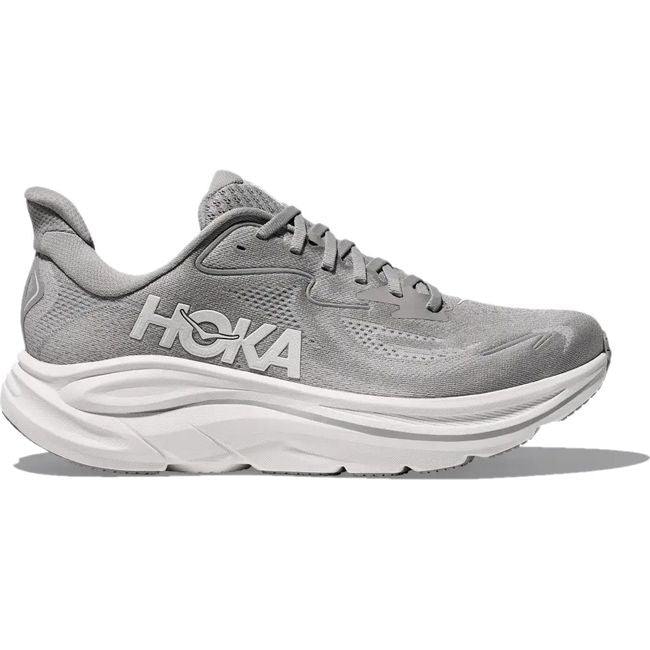 Lateral side of Men's Hoka Clifton 10 Running Shoe in Stellar Grey Stardust