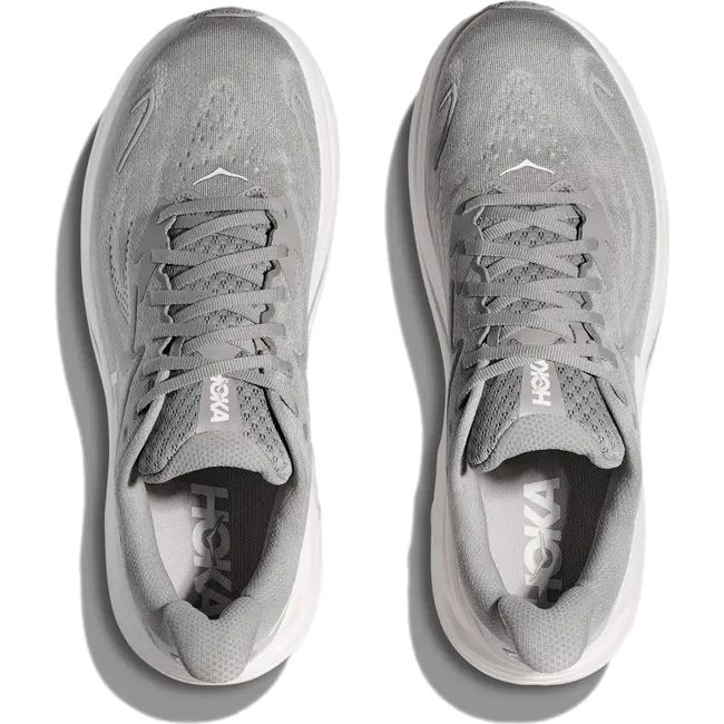 Top down view of Men's Hoka Clifton 10 Running Shoes in Stellar Grey Stardust