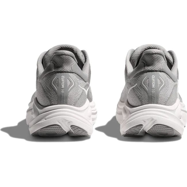 Heel of Men's Hoka Clifton 10 Running Shoes in Stellar Grey Stardust