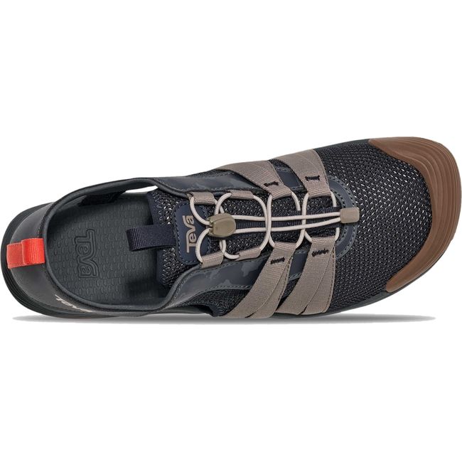 Upper of Men's Teva Hydratrek Closed Toe Water Sandal in Dark Shadow Navy Blue