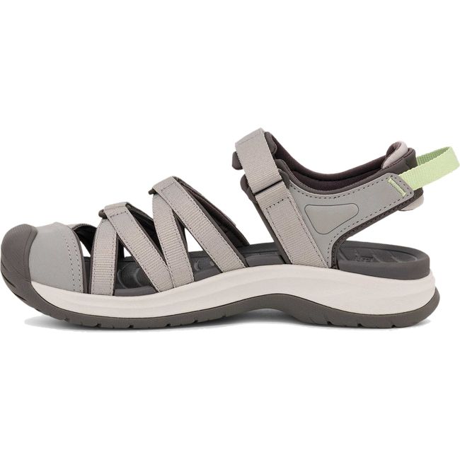 Medial side of Women's Teva Tirra Sport Closed ToeHiking Sandal in Drizzle grey
