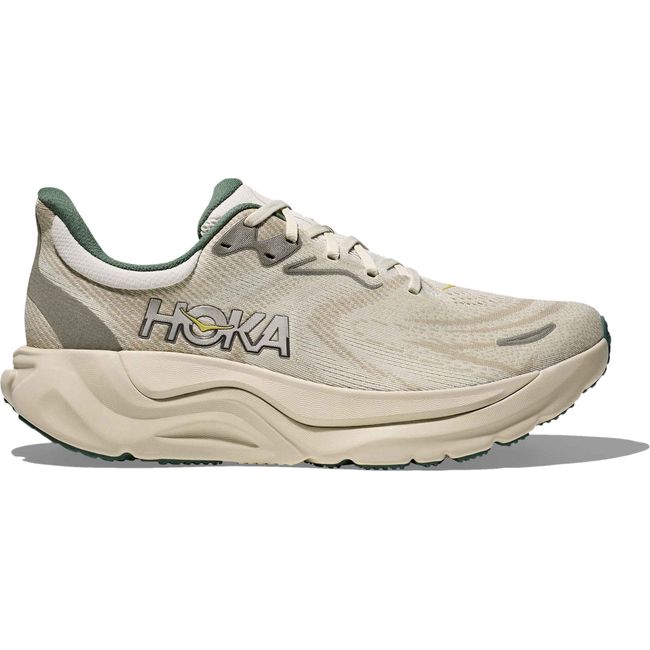 Lateral side of Men's Hoka Arahi 8 Running Shoe in Truffle Salt Oyster Mushroom Beige