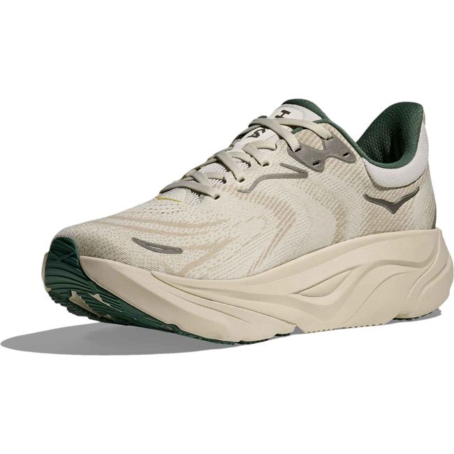 Medial side of Men's Hoka Arahi 8 Running Shoe in Truffle Salt Oyster Mushroom Beige