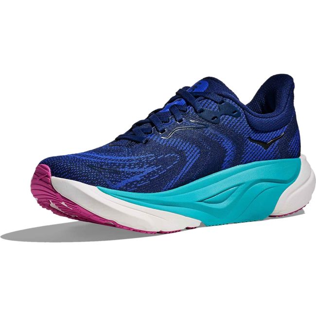 Medial side of Men's Hoka Arahi 8 Running Shoe in Midnight Blue Ultramarine