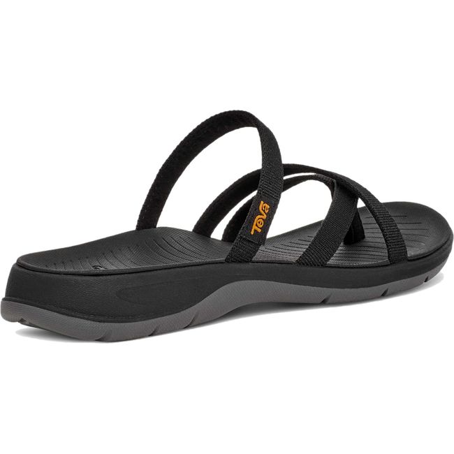 Heel of Teva Women's TirraTraveler Flip Flop in Black