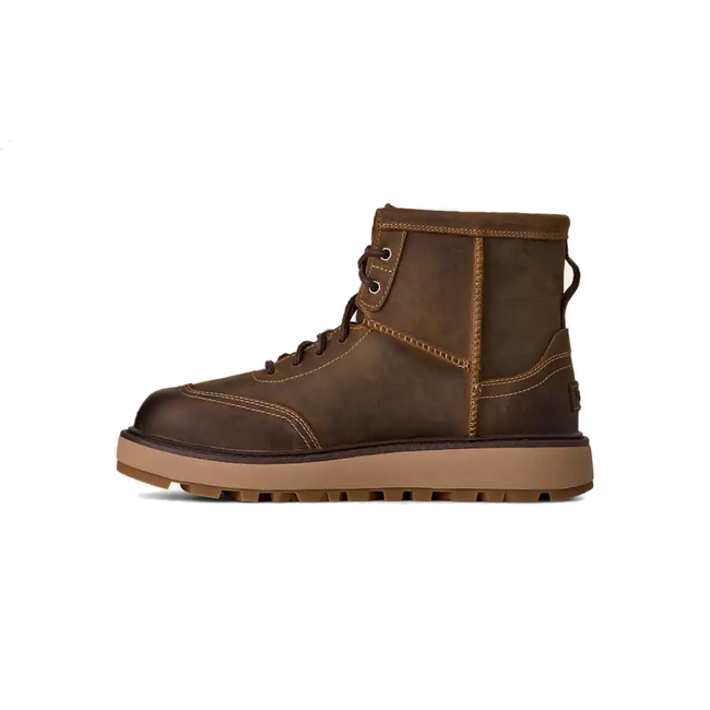 Medial side of UGG Men's Idyllwild Lace Boot in Oak Brown