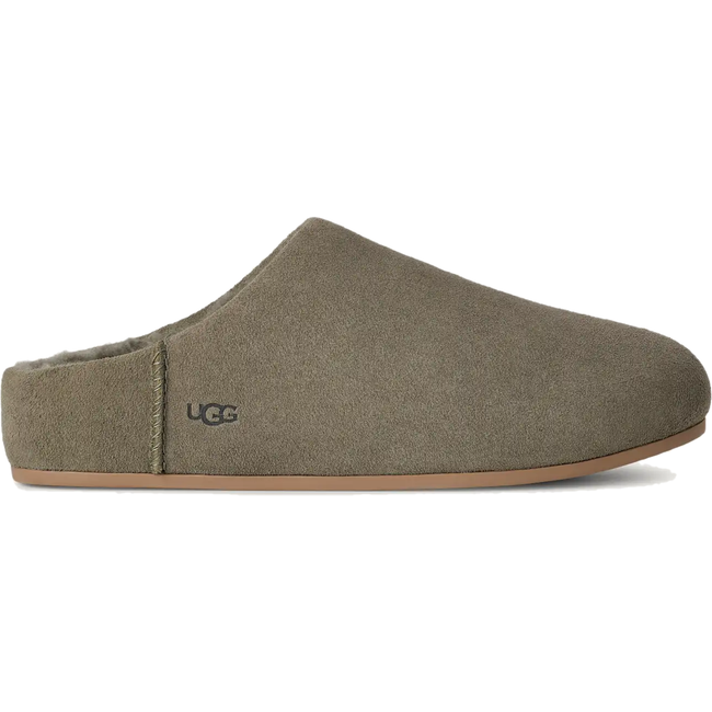 Side of UGG Women's Elea Slip On Slipper in Moss Green