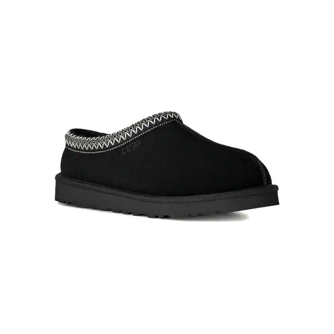 Angled side of UGG Men's Tasman II Slipper in Black