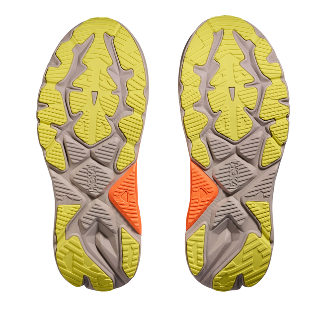 Soles of Hoka Men's Arahi 8 Running Shoe in Asphalt