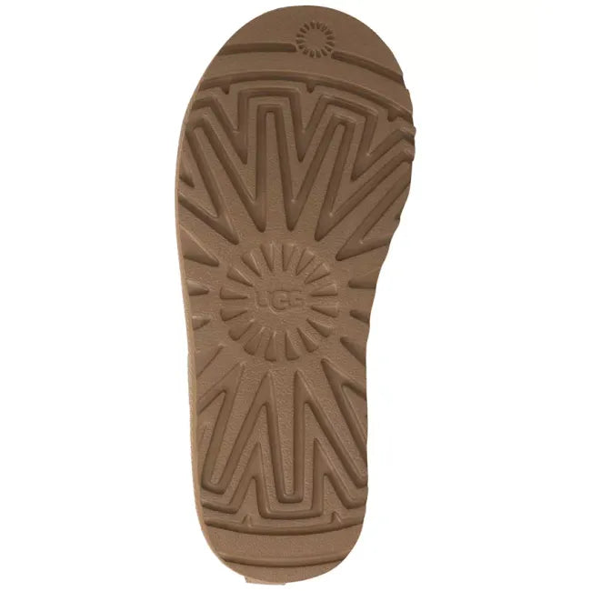 Sole of UGG Women's Classic Micro Boot in chestnut brown