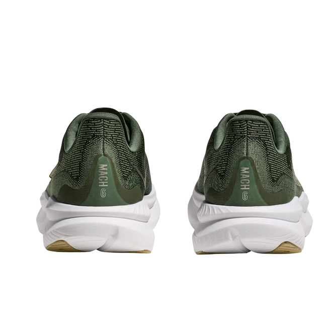 Heels of Hoka Men's Mach 6 Running Shoe in Succulent Fern