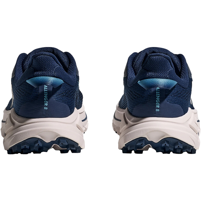 Heels of Hoka Men's Challenger 8 Trail Running Shoe in Midnight Blue