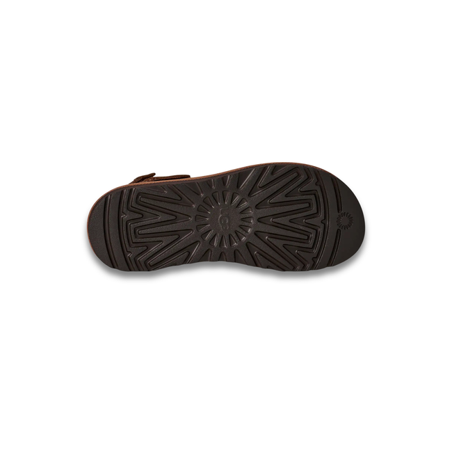 Brown sole of UGG Men's Goldencoast Clog II Nubuck in Dark Chestnut Brown