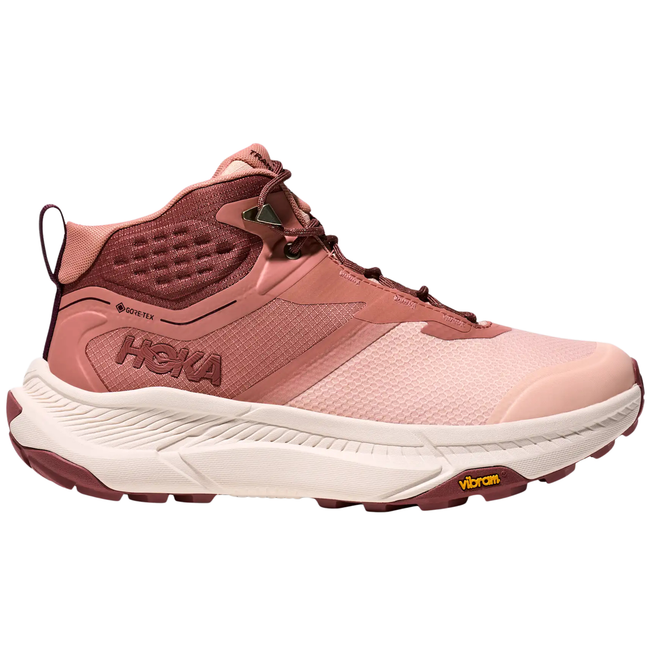 Side of Hoka Women's Transport Hike GORE-TEX Hiking Boot in Rose Latte