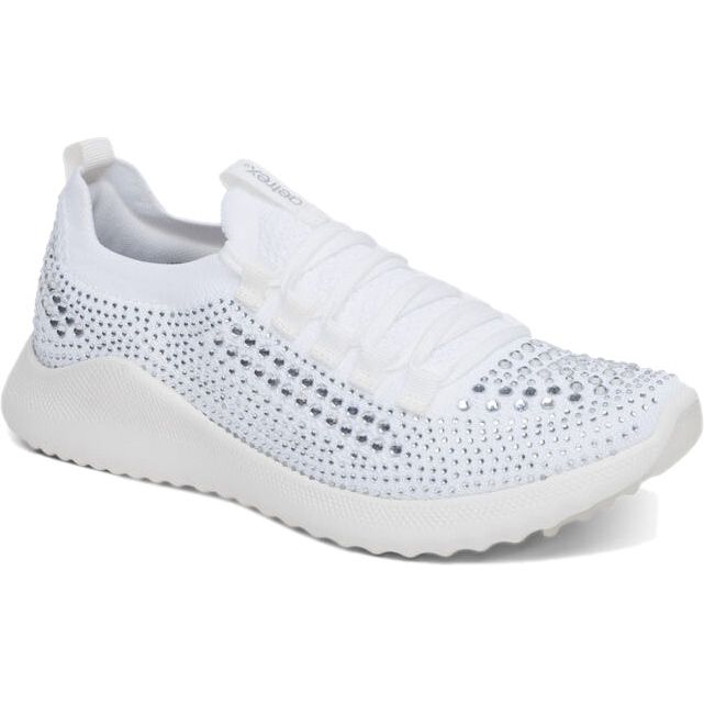 Aetrex Women's Carly Sneaker White Sparkle AS251W
