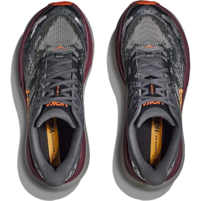 Hoka Men's Stinson ATR 7 Hiking Shoe CASTLEROCK/CABERNET 1141530-CCBRN