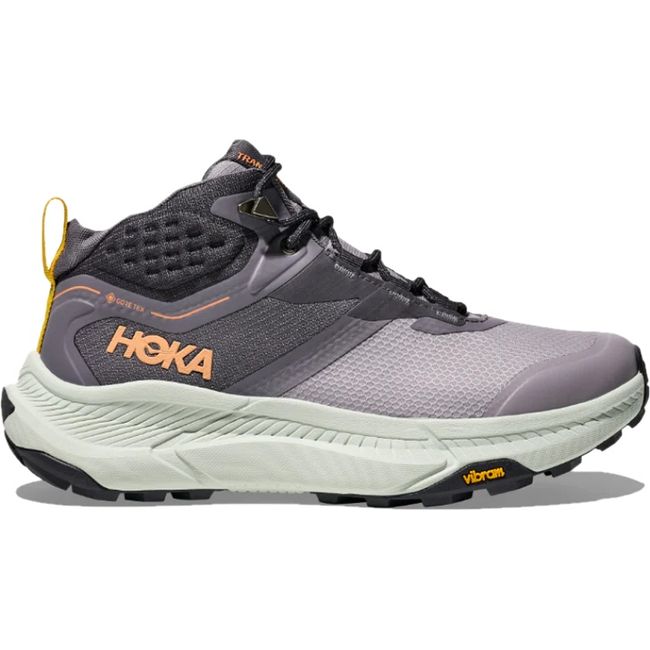 Side of Hoka Women's Transport Hike GORE-TEX Hiking Boot in Grey Skies