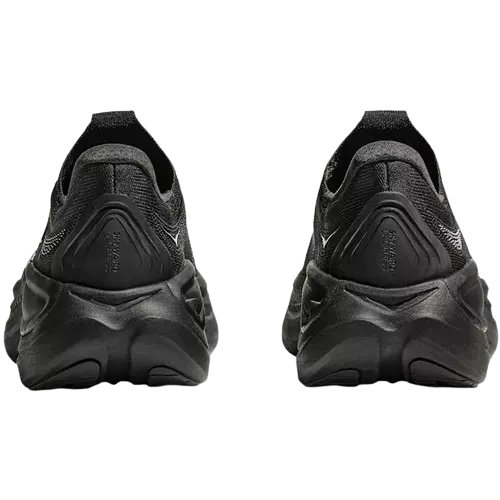 Heels of Hoka Women's Skyward Laceless Active Recovery Shoe in Black