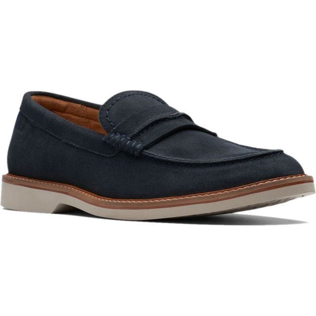 Clarks Men's Atticus Slip Navy Suede Loafer – Roderer Shoe Center