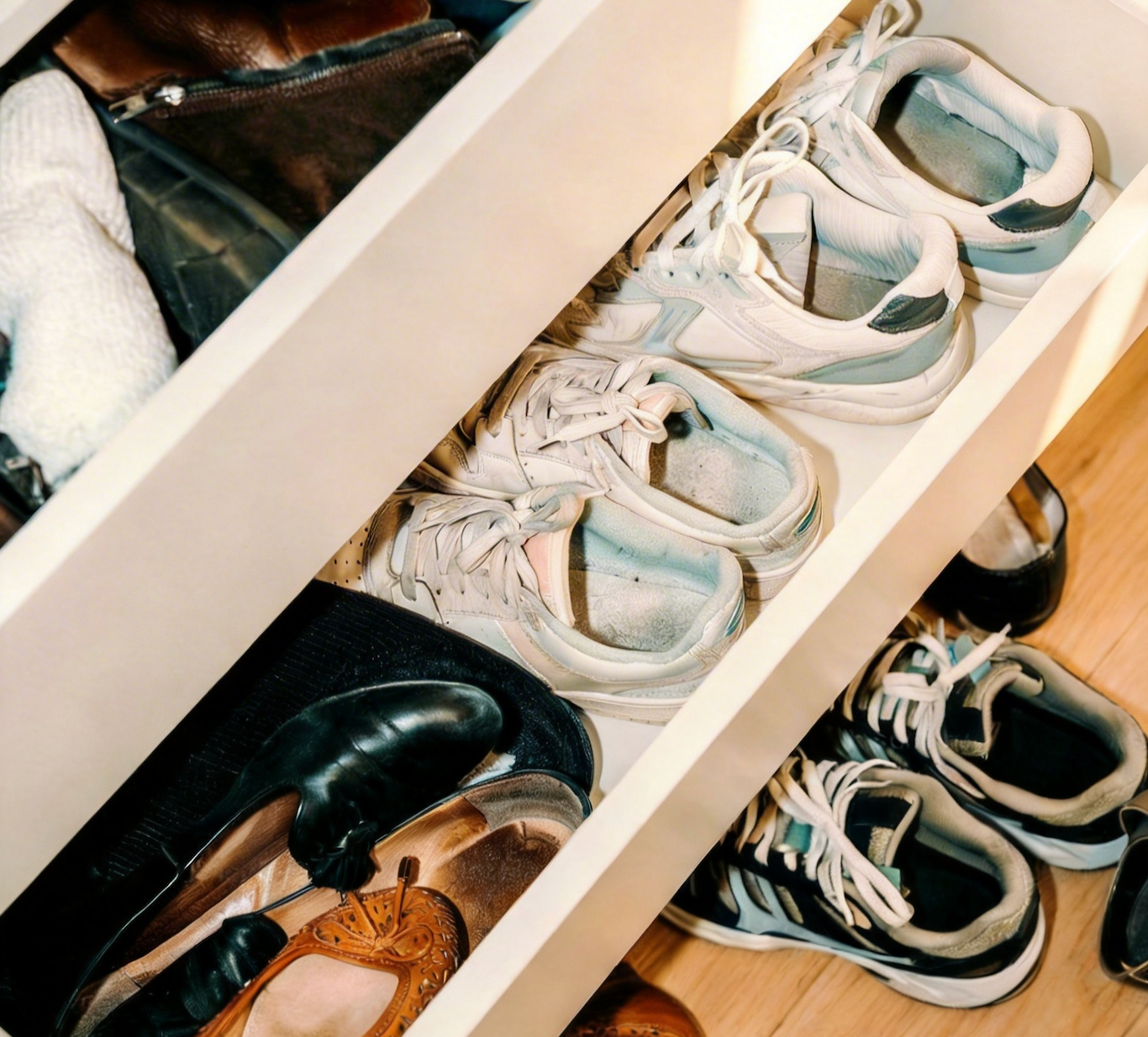 Spring shoe closet organization — what to keep and replace