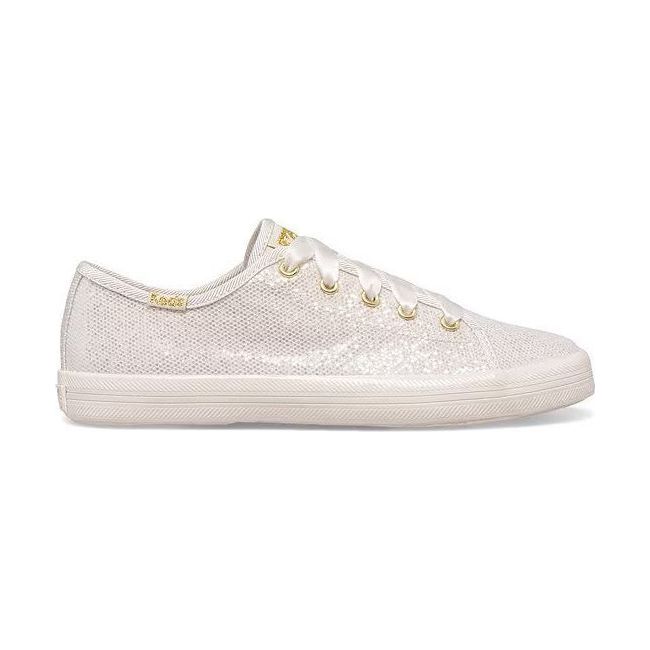 Keds Kids' Kickstart Celebrations Sparkle Sneakers Ivory KK166574