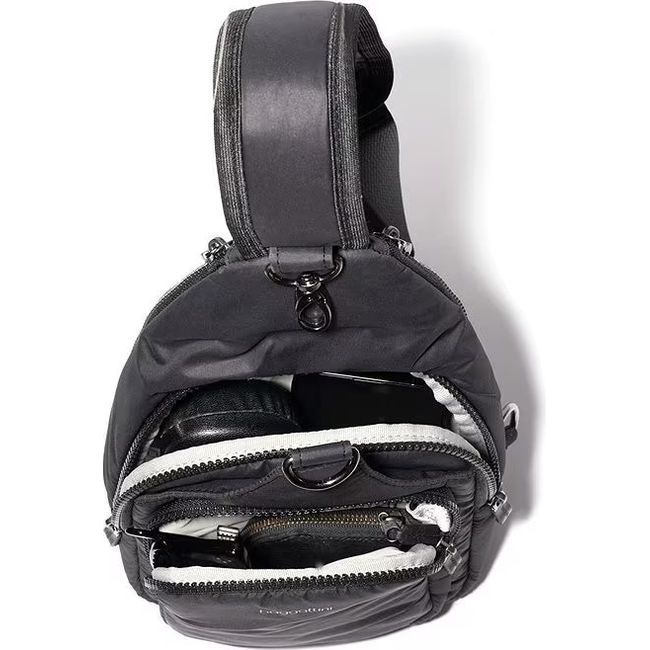 Baggallini Central Park Sling Bag Black Puff CEP754B0318