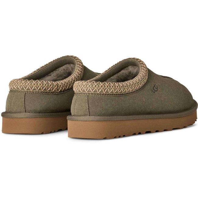 Heels of UGG Womens Tasman II Slippers in Moss Green