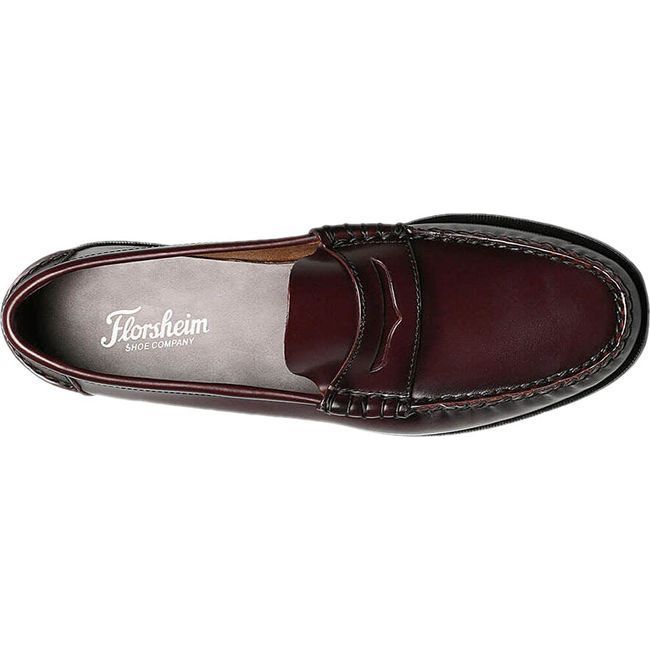 Florsheim Men's Moc Toe Penny Loafer Burgundy 17058-05