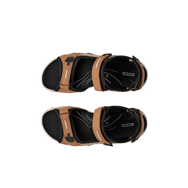 Upper of Women's ECCO Offroad Yucatan Walking Sandals with Velcro Straps in Cashmere Nude Tan