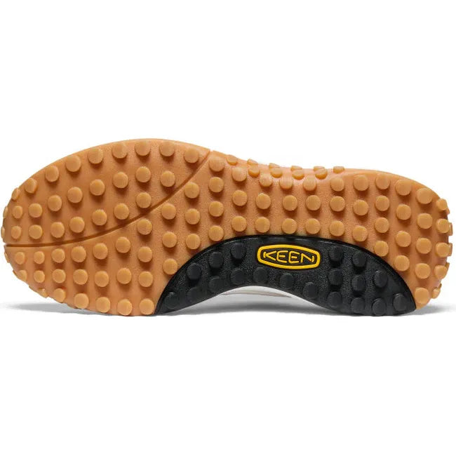 Sole of Women's Keen KS86 Sneaker in Alloy Toadstool colorway with tan tread