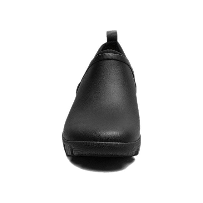 Front of Women&#39;s Bogs Sauvie II Slip On Rubber Shoe in all black