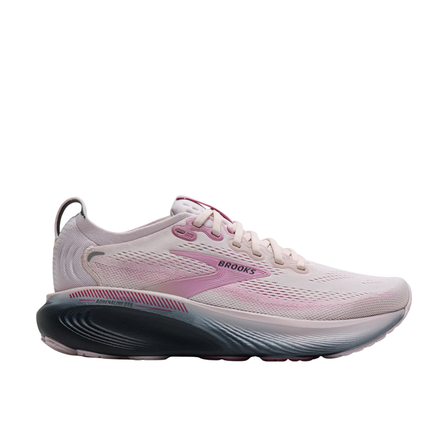 Side of Brooks Women's Adrenaline GTS 25 Running Shoe in Mauve Pink