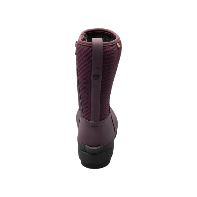 Heel of Bogs Crandall II Mid Zip Waterproof Winter Boots in wine red