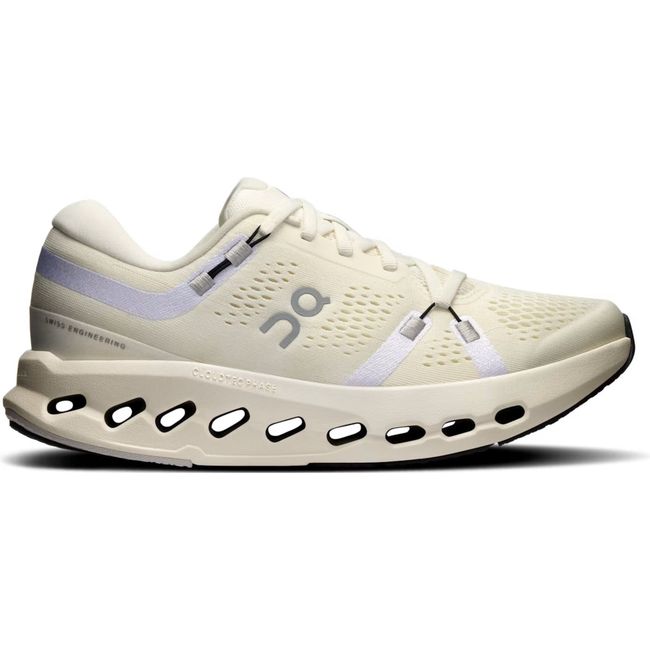 Lateral side of On Running Women's Cloudsurfer 2 Running Shoe in ivory