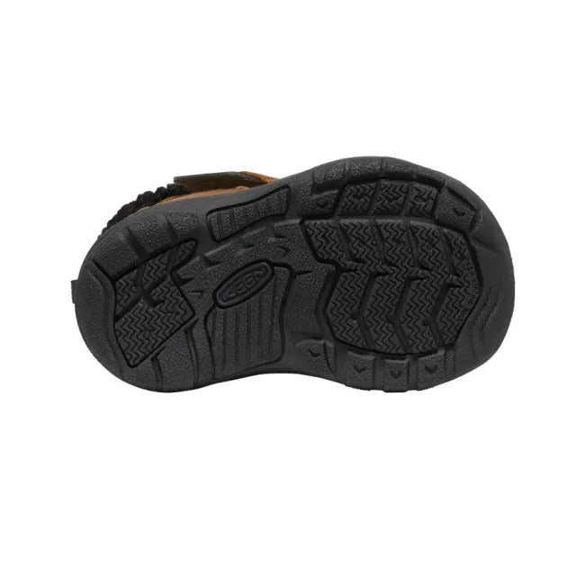Black sole of Keen Infant Kids' Kootenay IV Mid Boot in Toasted Coconut Brown Vapor