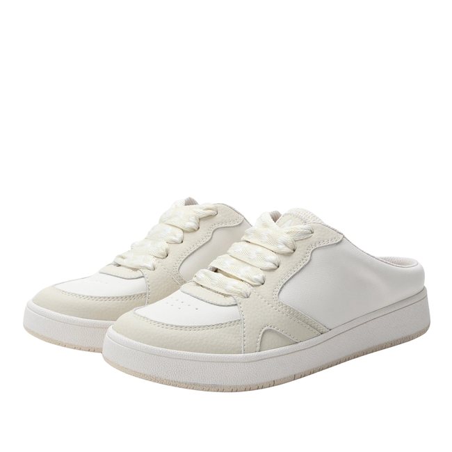 Pair of Alegria Women's Celeste Slides in Vanilla White